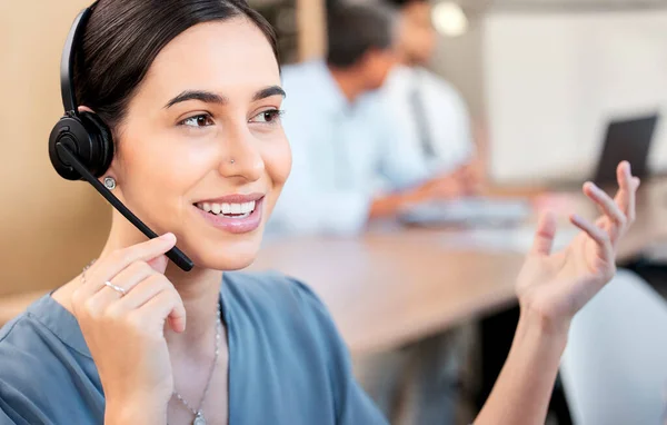 Young Call Centre Agent Working Office — Fotografia de Stock