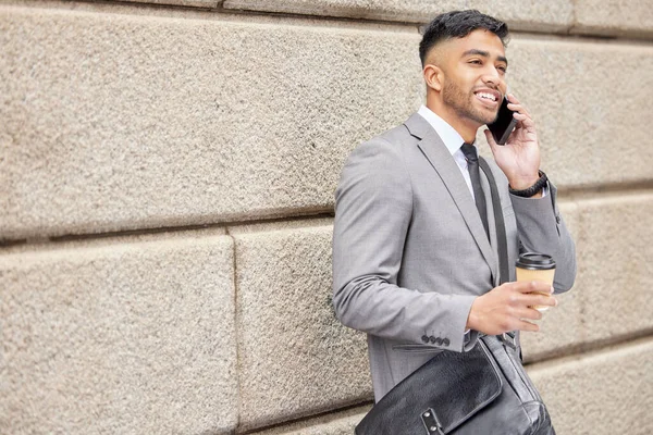 Handsome Young Businessman Traveling City His Morning Commute Work — Fotografia de Stock