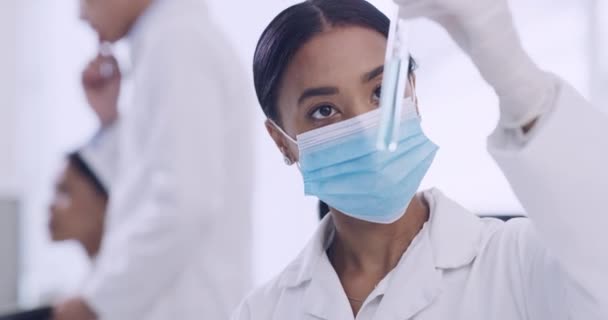 Scientist Checking Monkeypox Test Tube Samples Recording Chemical Reaction Results — Stockvideo