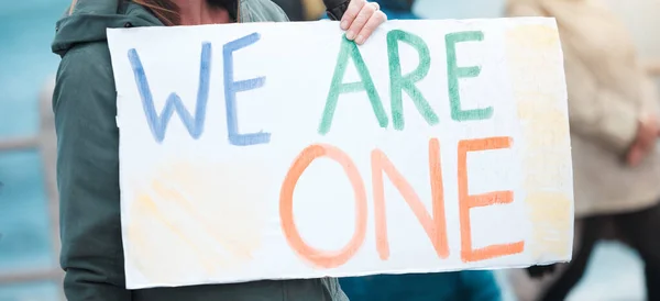 Cape Town South African October 2021 Unrecognisable Demonstrators Holding Signs — Stockfoto