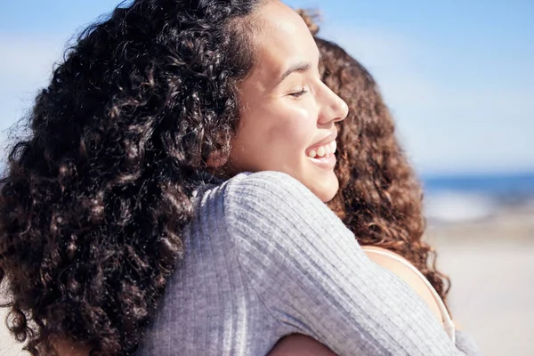 Attractive Young Woman Hugging Her Best Friend Day — Foto Stock