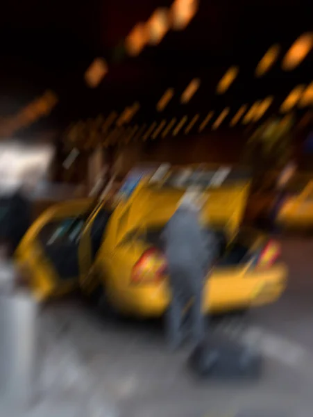 Lens Blurred Photo Everyday Street Life New York Manhattan — Stock Photo, Image