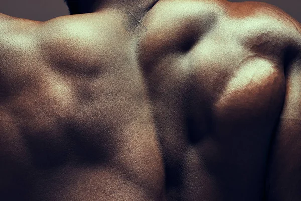 Muscular Man Posing Studio Background — Fotografia de Stock