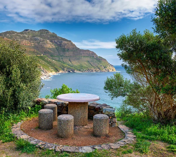 A photo a picnic area near Shapmanns Peak Road, Cape Town, South Africa.