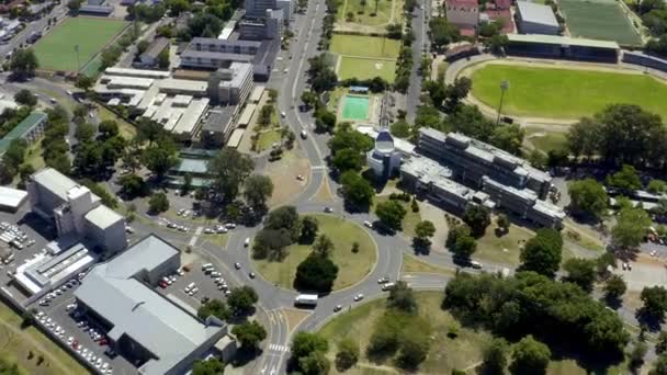 Cape Town Güney Afrika Bir Trafik Çemberi Etrafında Dönen Araçların — Stok video