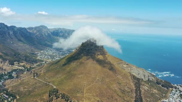 Materiał Wideo Lions Head Kapsztadzie Ciągu Dnia — Wideo stockowe