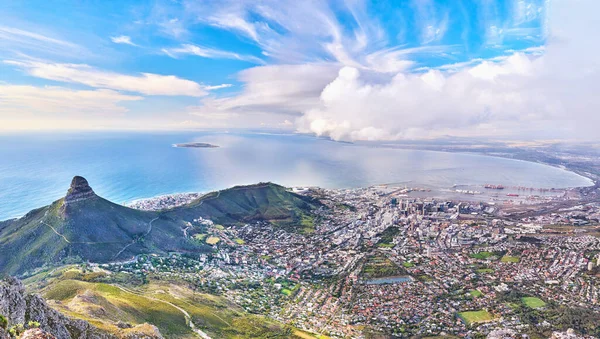 Copyspace Landscape View Lions Head Surroundings Day Summer Aerial View — 스톡 사진