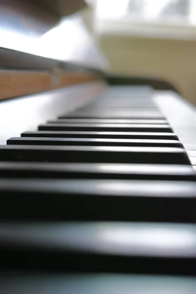 Ivory Ebony Piano Keys Musical Instrument Used Musician Create Play — Stockfoto