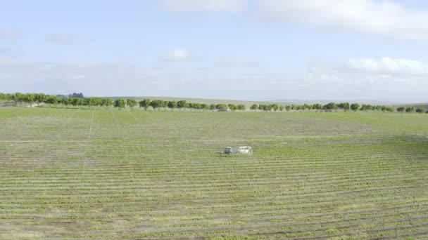 Dron Záběry Traktoru Orání Pole Farmě — Stock video