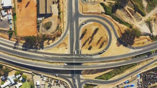 Drone Footage Traffic Highway — Wideo stockowe