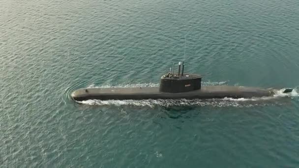 Aerial Drone Footage Submarine Ocean — Stockvideo