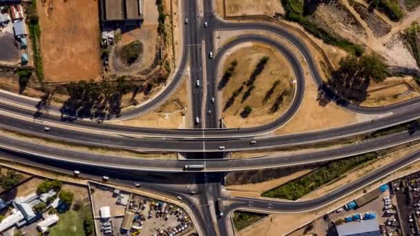 Drone Footage Traffic Highway — Wideo stockowe
