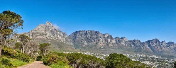 Scenic Landscape View Table Mountain Cape Town Copy Space South — Stock Fotó