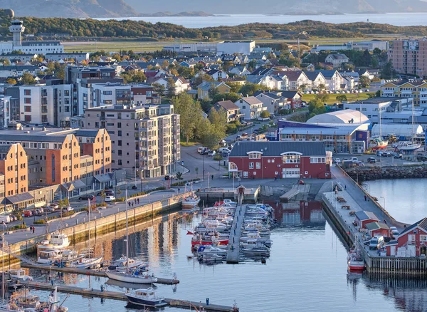 Landscape Harbor City Bodo Summer Day Small Port Urban Town — 图库照片