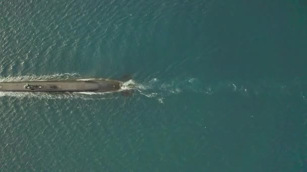 Aerial Drone Footage Submarine Ocean — 비디오