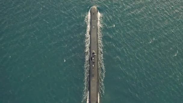 Aerial Drone Footage Submarine Ocean — Stok video