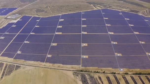 Video Footage Solar Panels Outdoors Farm — Vídeo de Stock
