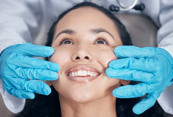 Dentist Checking Handiwork Procedure — Stok fotoğraf