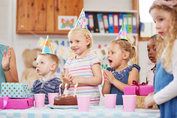 Preschool Children Celebrating Birthday Class Royalty Free Stock Photos