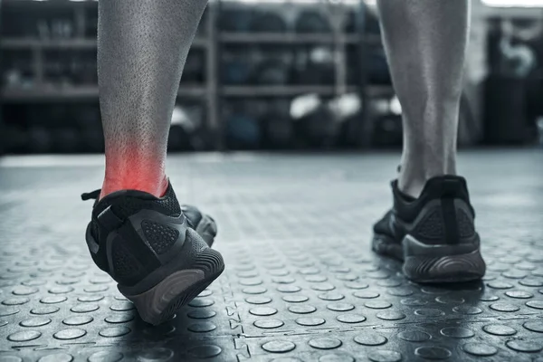 Ankle Sprain One Wrong Move Exercise Can Result Muscle Strain — Zdjęcie stockowe