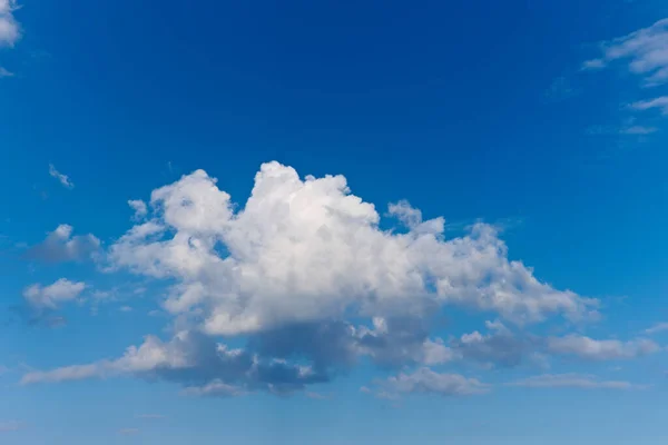 Panoramic Landscape View Fluffy Cumulus Blue Sky Summer Copy Space — Φωτογραφία Αρχείου