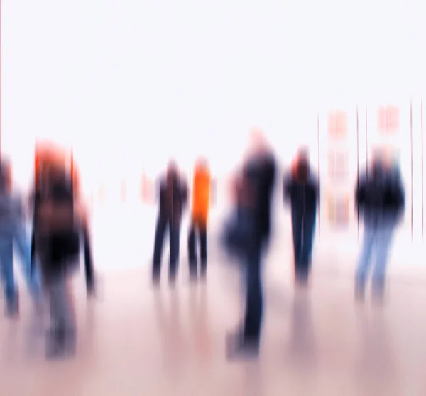 Blurred People Browsing Looking Display Art Exhibition Museum Group Businesspeople — Photo