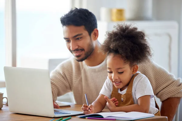 Adorable Mixed Race Girl Afro Doing Her Homework Living Room — Stockfoto