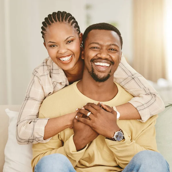 Love Comes Hold Affectionate Couple Spending Time Together Home — Stockfoto