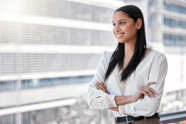 City Home Young Businesswoman Taking Break Work — Foto Stock