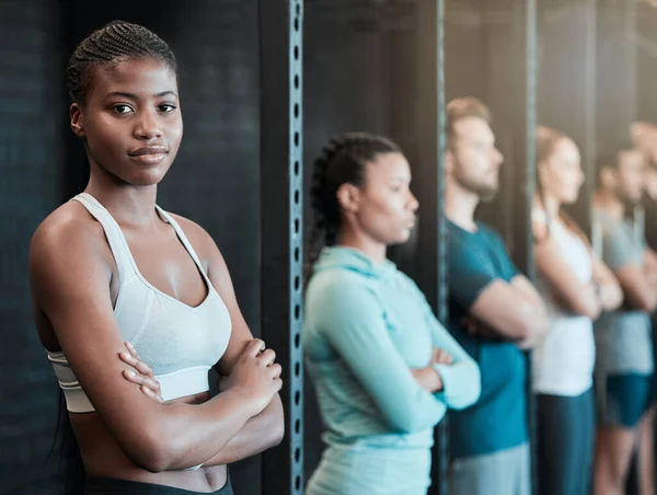 The gym is my home. a confident young woman at the gym