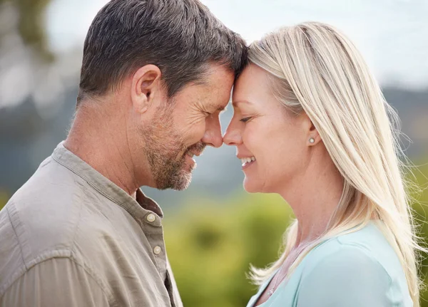 Affectionate Mature Couple Standing — Fotografia de Stock