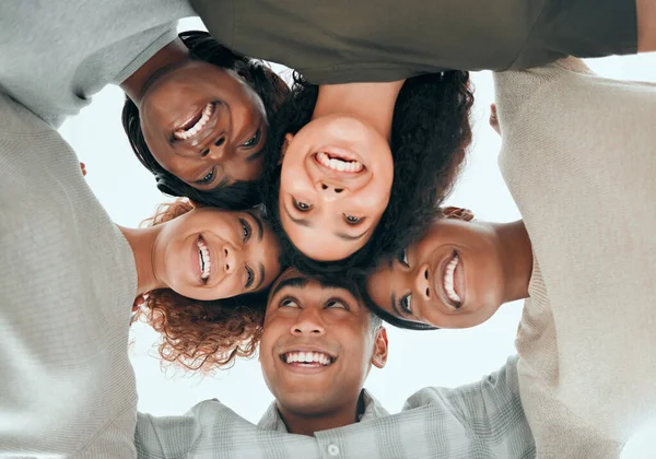 Hold Each Other Responsible Low Angle Shot Diverse Group People — Stockfoto