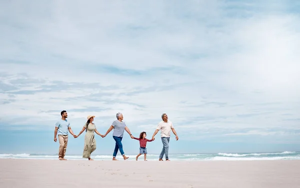 Our Family Loves Beach Multi Generational Family Spending Day Beach — 스톡 사진