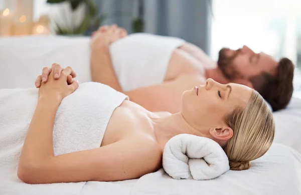 Spa Often Solve Many Problems Couple Enjoying Day Spa — Stockfoto