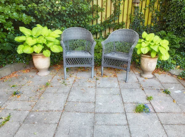 Calm Serene Inviting Yard People Relax Unwind Enjoy Peaceful Area — Foto Stock