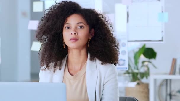 Research Analyst Typing Email Client Her Laptop Female Manager Pleased — Stock videók