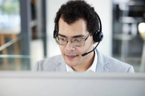 Let See What Can You Young Call Centre Agent Working — Fotografia de Stock