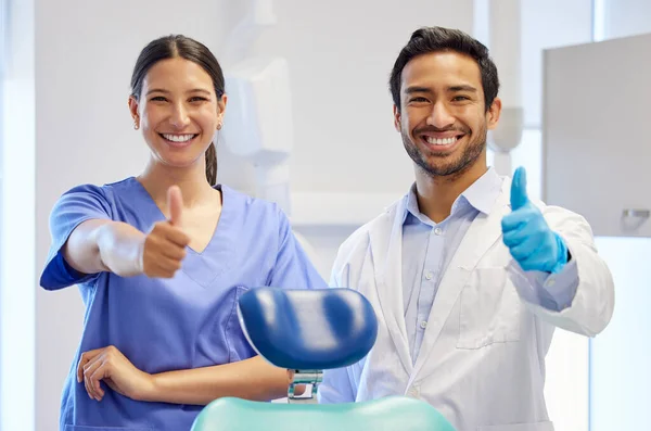Well Get Your Teeth Looking Good Portrait Two Young Dentists — Foto Stock