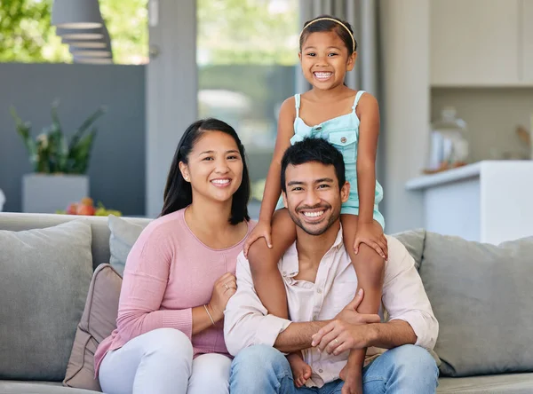 Family World Young Family Relaxing Together Home — ストック写真