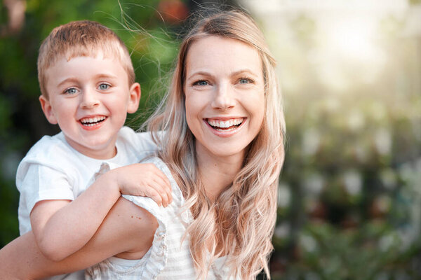 Its mommy and son time. a young mother and son spending time together at a park