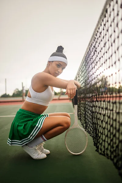 Wont Let Anything Stand Way Even Net Sporty Young Woman — Fotografia de Stock