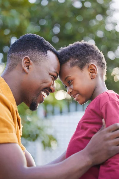 Most Important Lessons Learnt Love Adorable Little Boy Sharing Affectionate — Stockfoto