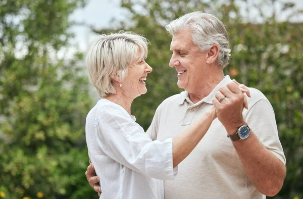 Love Being One Love Senior Couple Sharing Dance While Standing — Stock Photo, Image