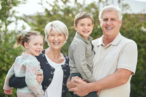 Dont Tell Our Kids Love Our Grandchildren More Senior Couple — Stock Photo, Image