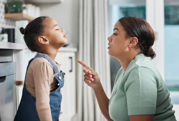 You Choose Behaviour You Choose Consequence Little Girl Being Spoken — Stockfoto