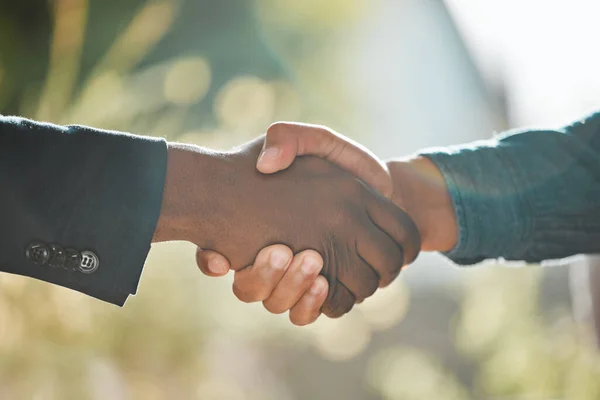 Have Faith You Two Businessmen Shaking Hands Agreement — Stok fotoğraf