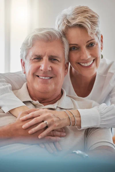 Still Together All Years Cropped Portrait Affectionate Senior Couple Relaxing — Photo