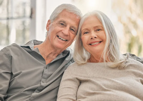 Were Still Happy All Years Senior Couple Relaxing Home — Stock Photo, Image