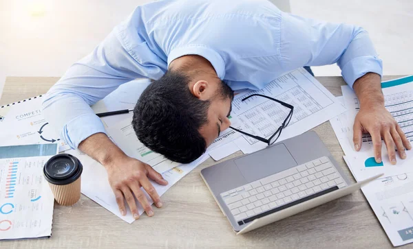 Wishing You Sweet Dreams Businessman Taking Nap Due Being Overworked —  Fotos de Stock