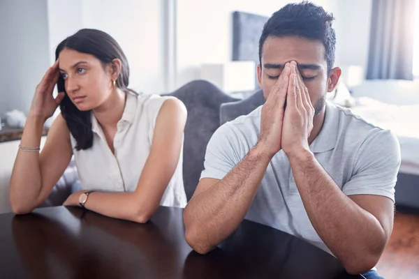 Relationship Too Stressful Young Couple Arguing Home — Φωτογραφία Αρχείου